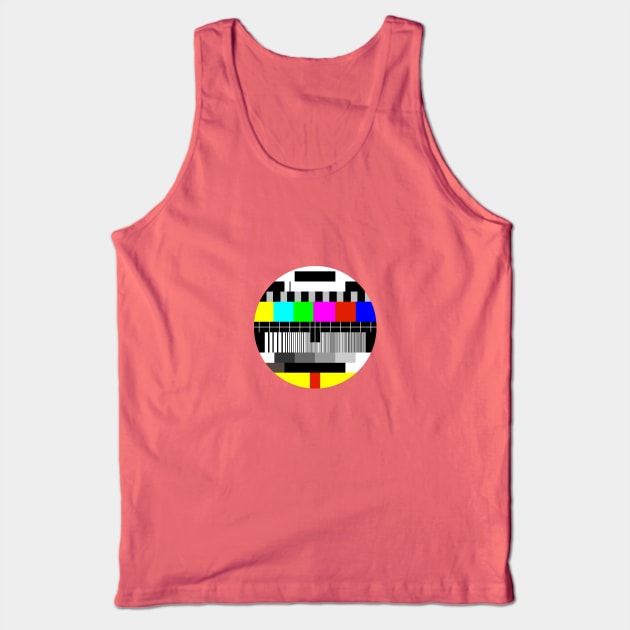 Test card pattern round Tank Top by t335